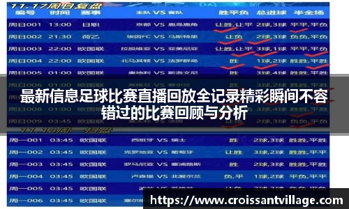 最新信息足球比赛直播回放全记录精彩瞬间不容错过的比赛回顾与分析