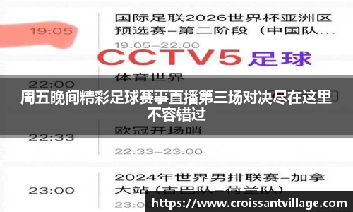 周五晚间精彩足球赛事直播第三场对决尽在这里不容错过